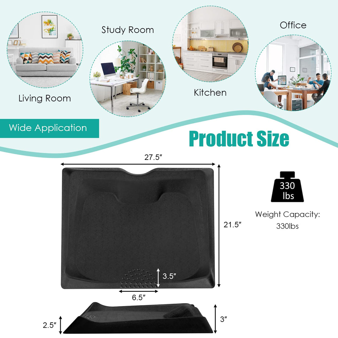 Giantex Anti Fatigue Mat, Standing Mat for Stand up Desk w/ Foot Massage Points Diverse Terrain &amp; Beveled Edges