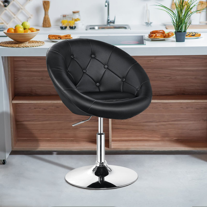 Giantex Swivel Round Tufted Vanity Chair, Set of 2 Height Adjustable