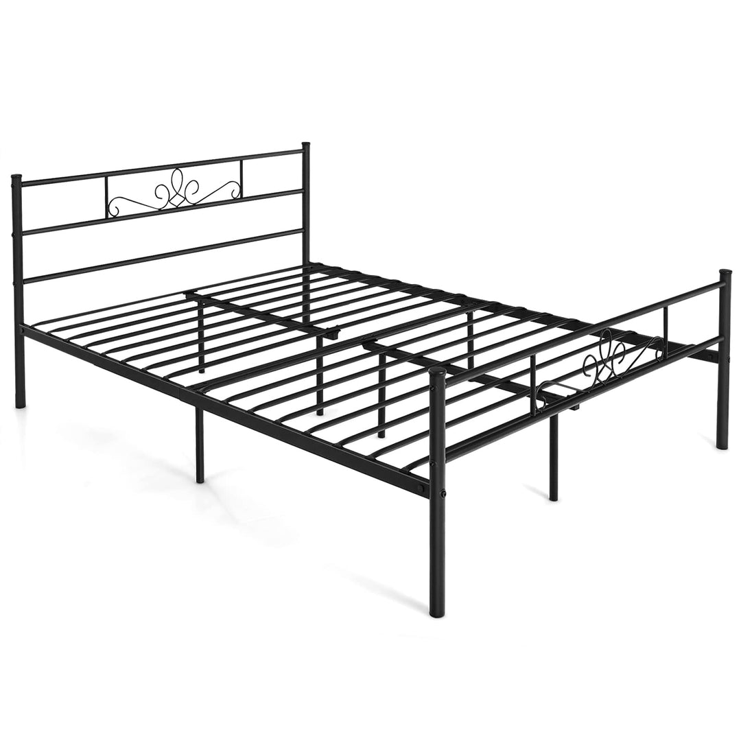 King/Queen/Full/Twin Size Mattress Foundation w/Heavy Duty Steel Slat Support, No Box Spring Needed