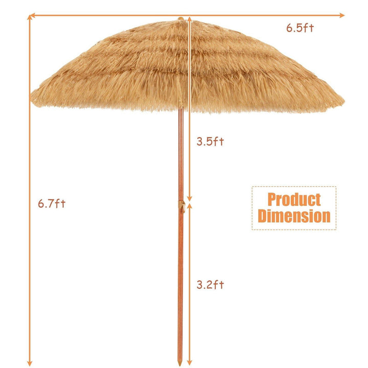 Giantex 6.5 Ft Thatched Patio Umbrella, Hawaiian Tiki Umbrella - Giantexus